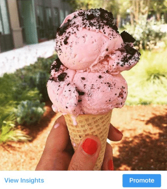 Instagram advertising, promote instagram, ice cream cone